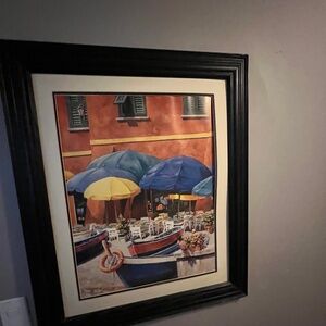 Wall art, summer like, Mediterranean port city